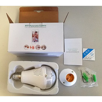 LED Bulb + 3D Panoramic HD IP Camera WiFi series HK-B13-L, HK-B2-L - 360° camera
